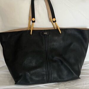 Chloe Keri Tote in Black Leather